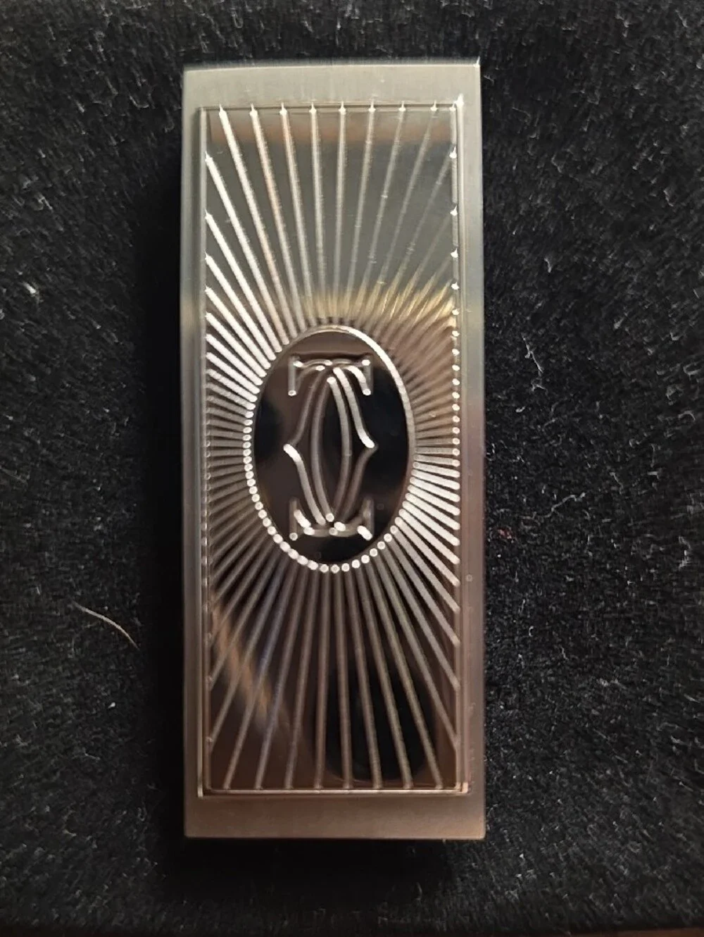 Cartier Silver Money Clip with Sunburst Monogram💲💵